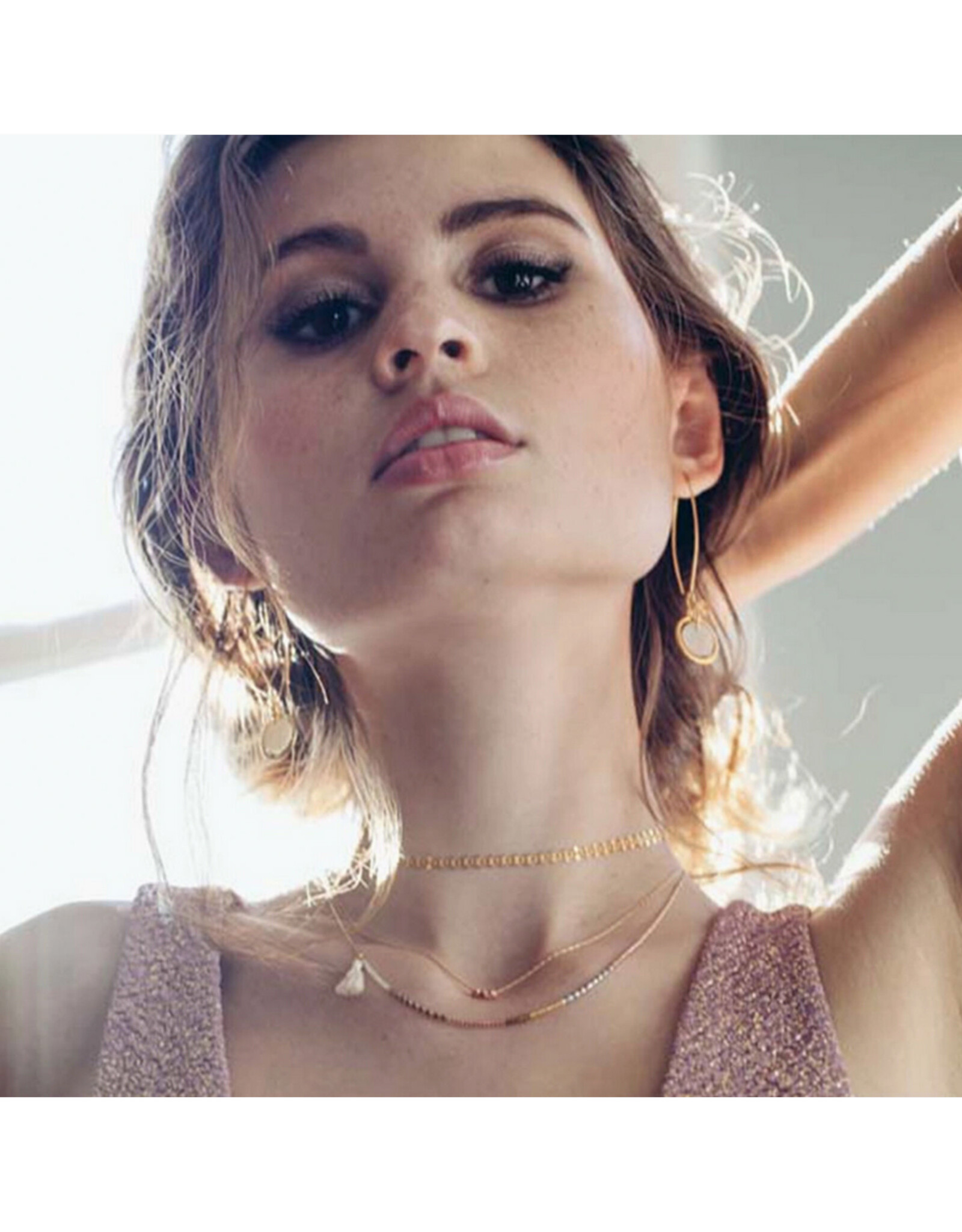 Japanese Seed Bead Necklace - Champagne