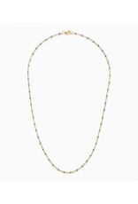 Enamel Beaded Chain Necklace - Turquoise