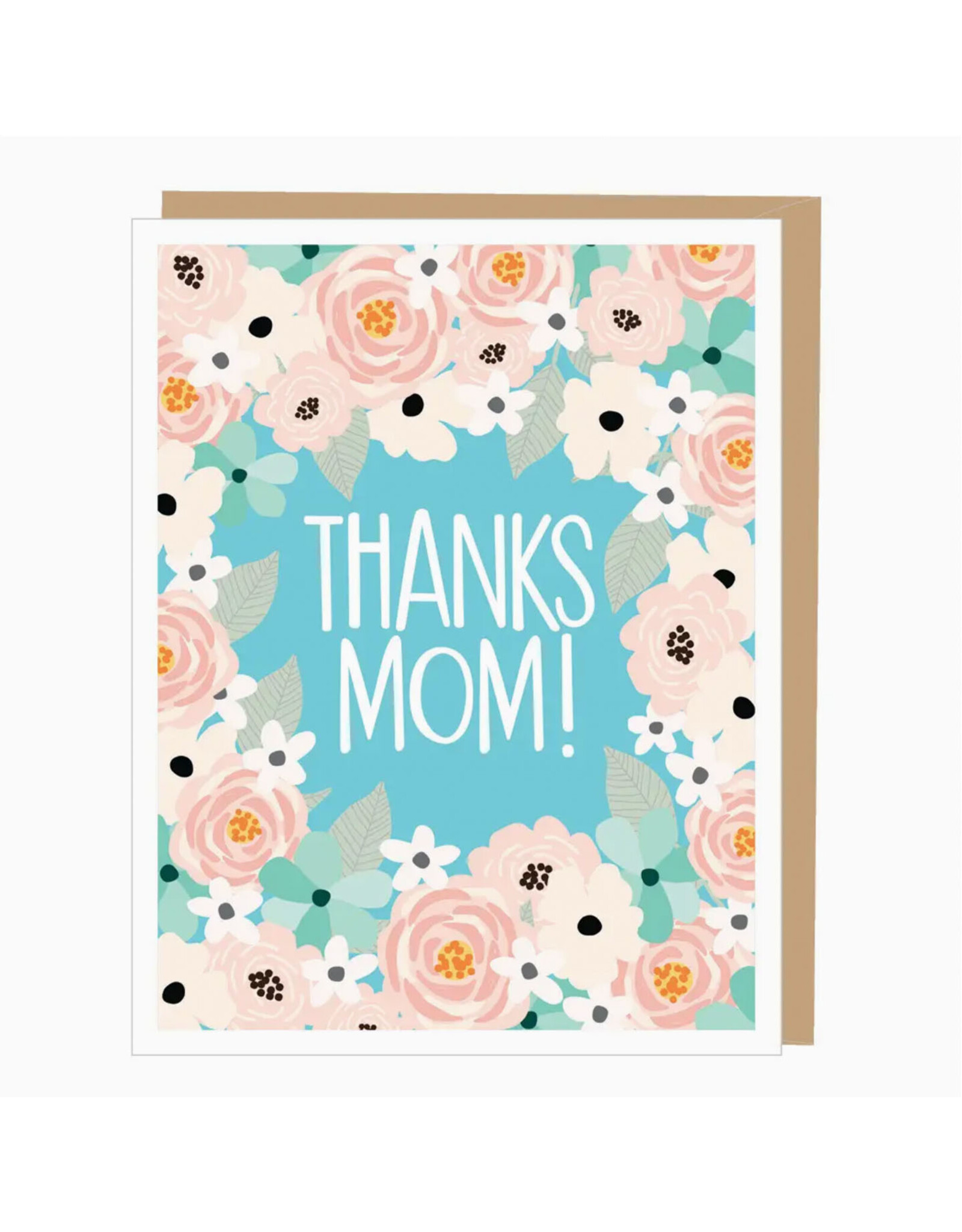Thanks Mom Flowers Mother's Day Card