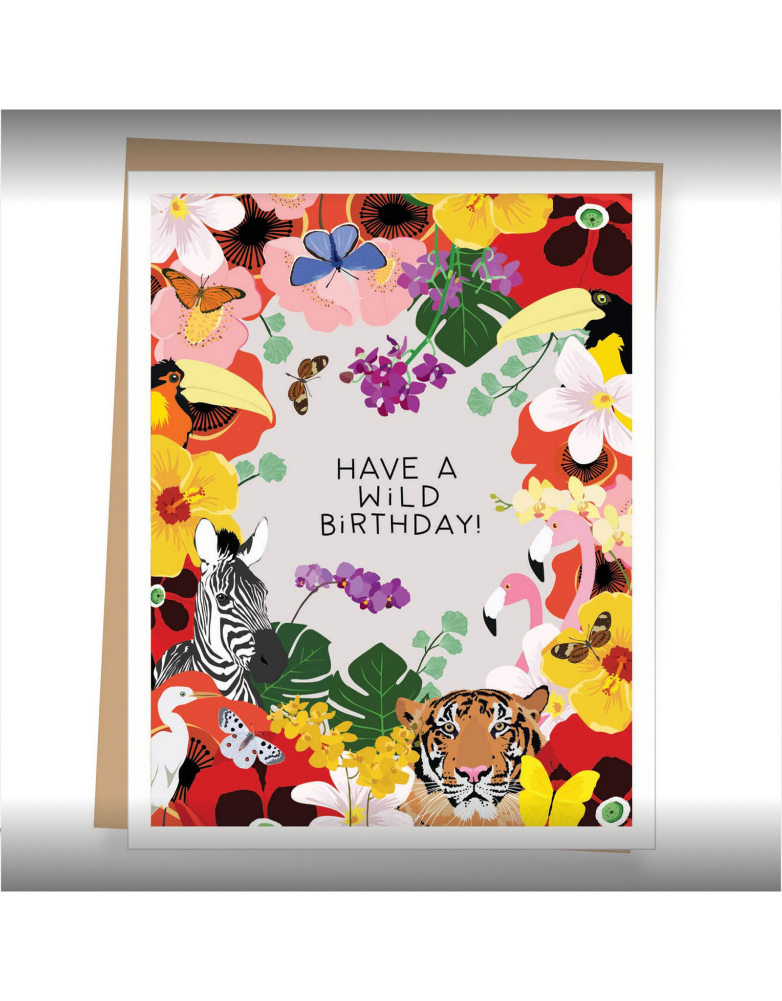 Tropical Flora/Fauna Birthday Card