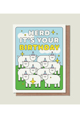 Herd It's Your Birthday Cute Greeting Card