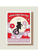 Love You To the Moon & Back Kitty Greeting Card Love You To the Moon & Back Kitty Greeting Card