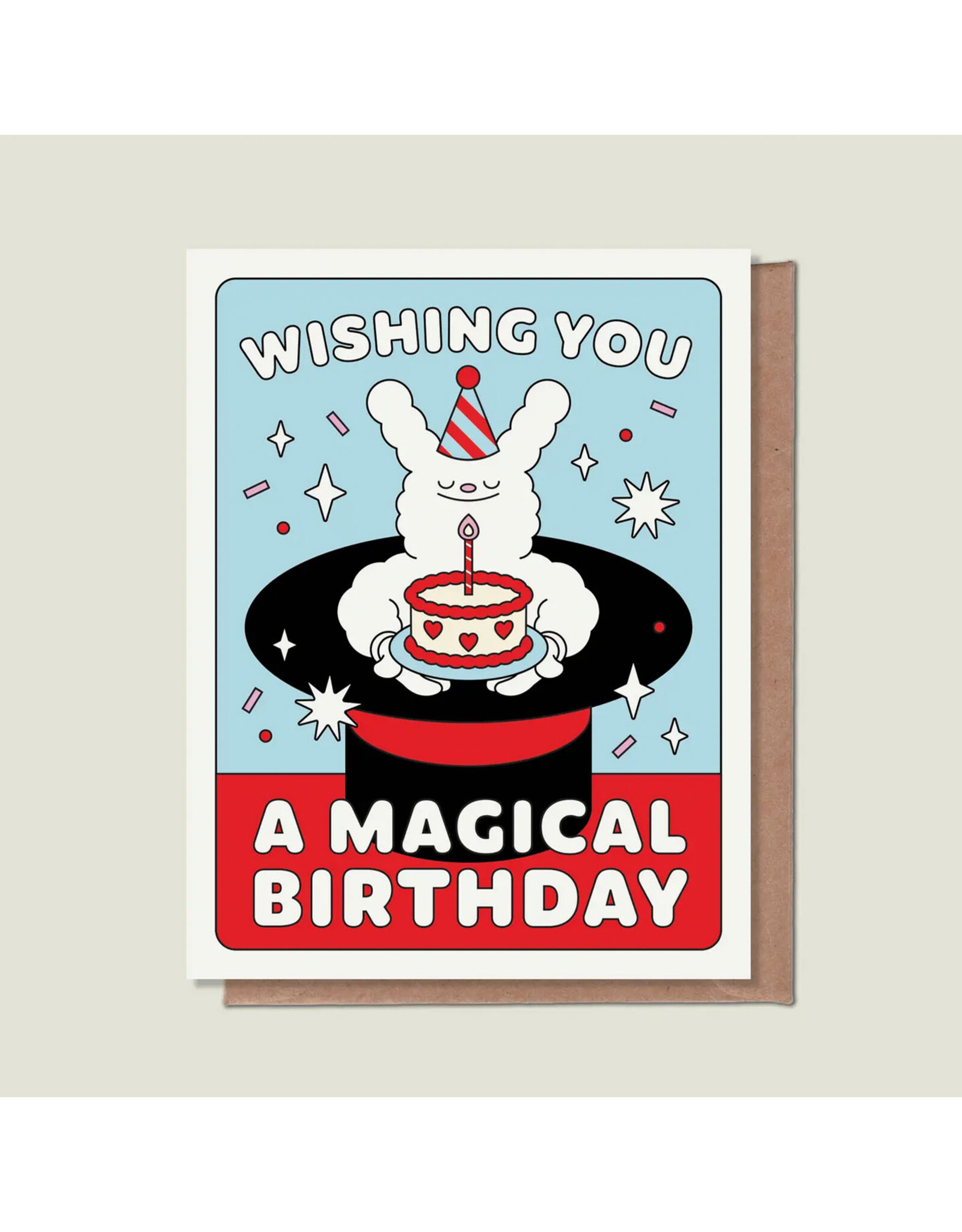 Wishing You A Magical Birthday Rabbit Hat Card