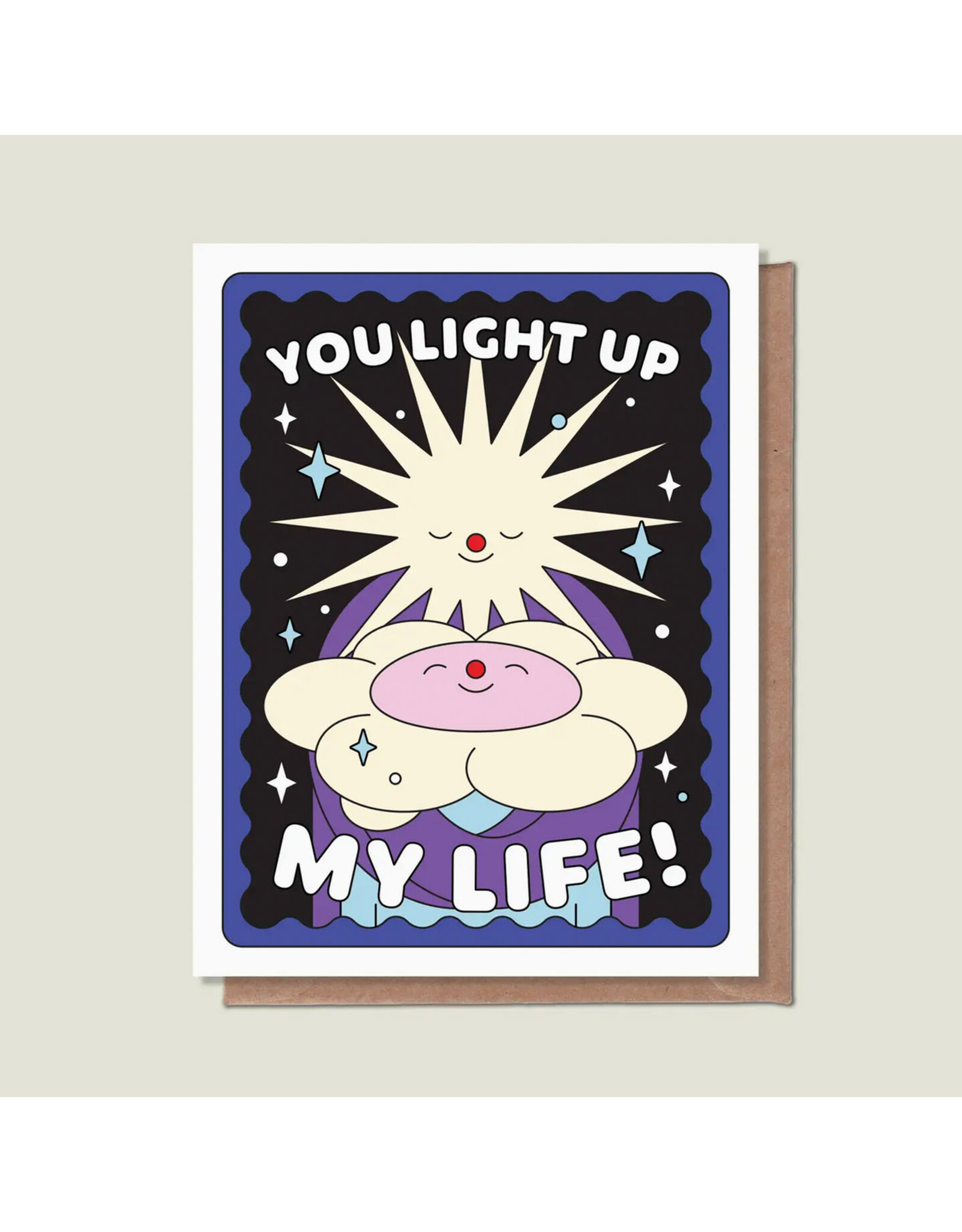 You Light Up My Life Flower & Sun Greeting Card
