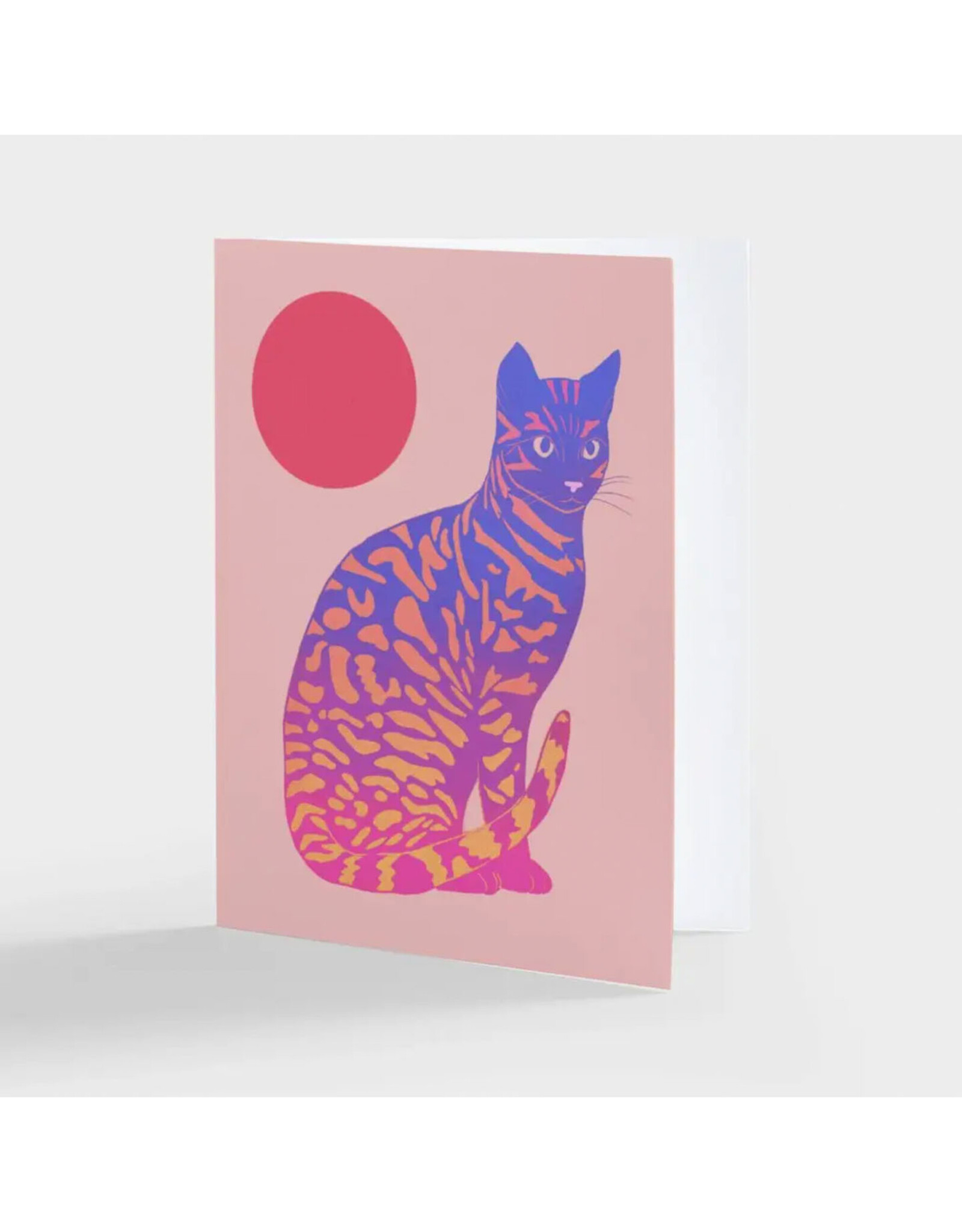 Spotted Glow Cat Greeting Card