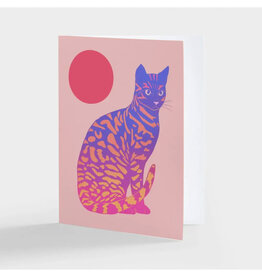 Spotted Glow Cat Greeting Card