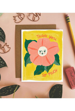 Thank You So Much Flower Face Greeting Card