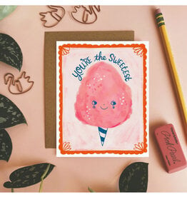 You're The Sweetest Cotton Candy Greeting Card