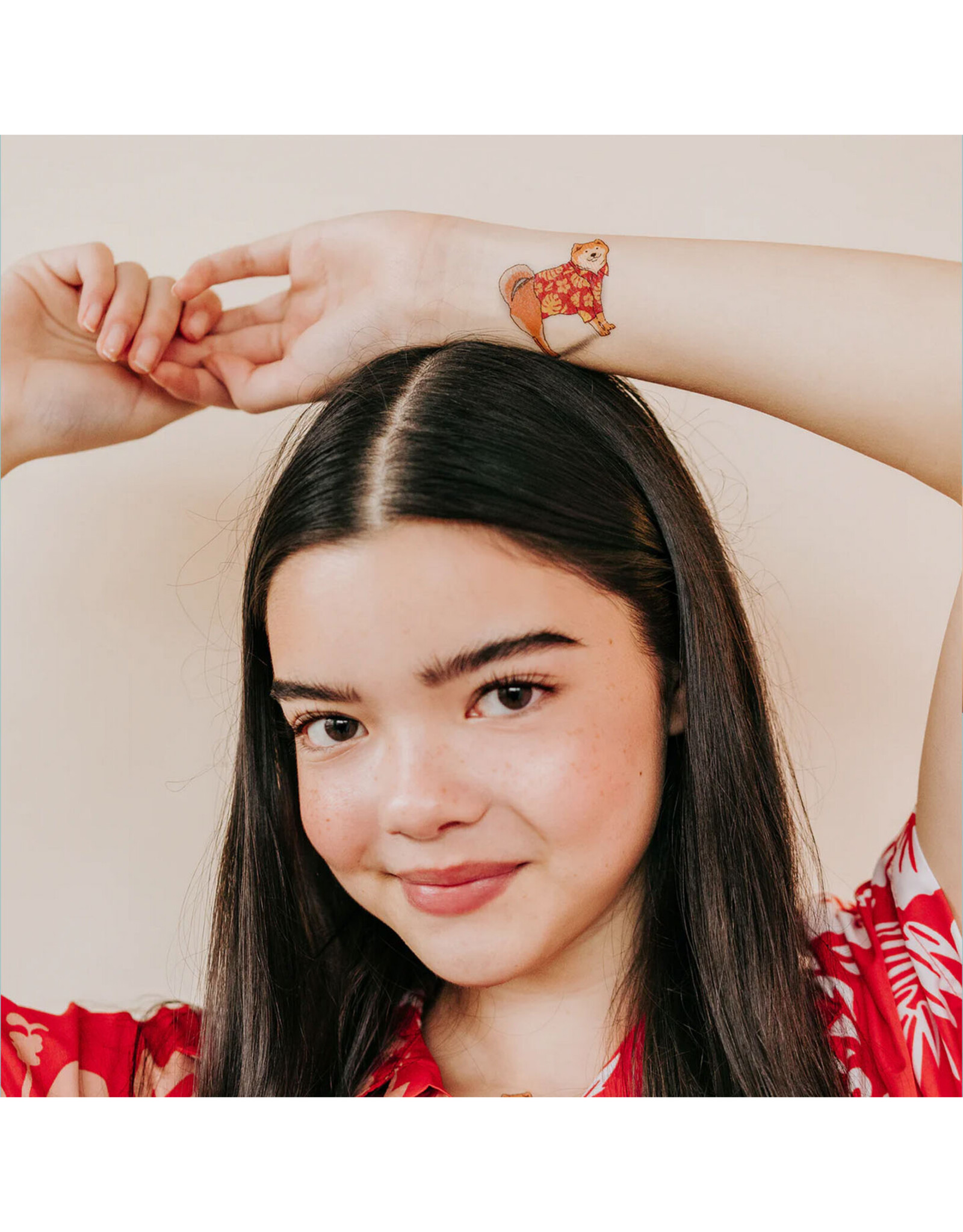 Luau Pup Tattoo Pair