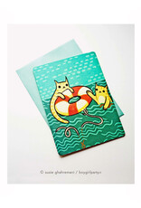Cat Lifesaver Thank You Greeting Card