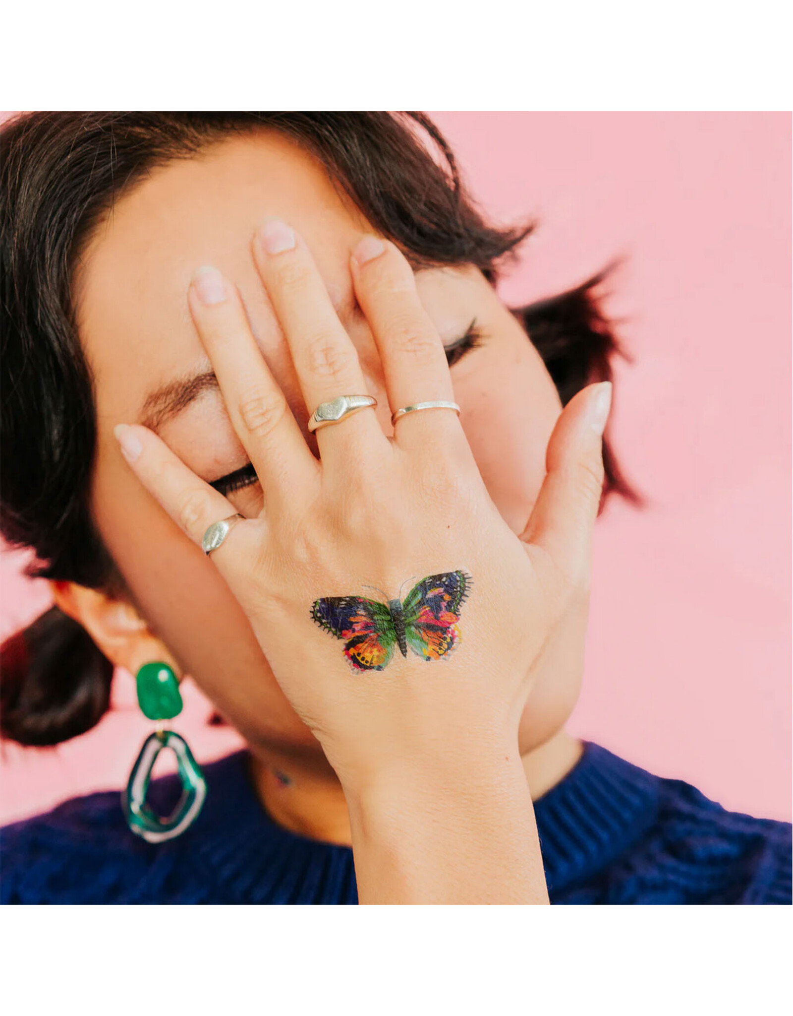 Midnight Butterfly Tattoo Pair