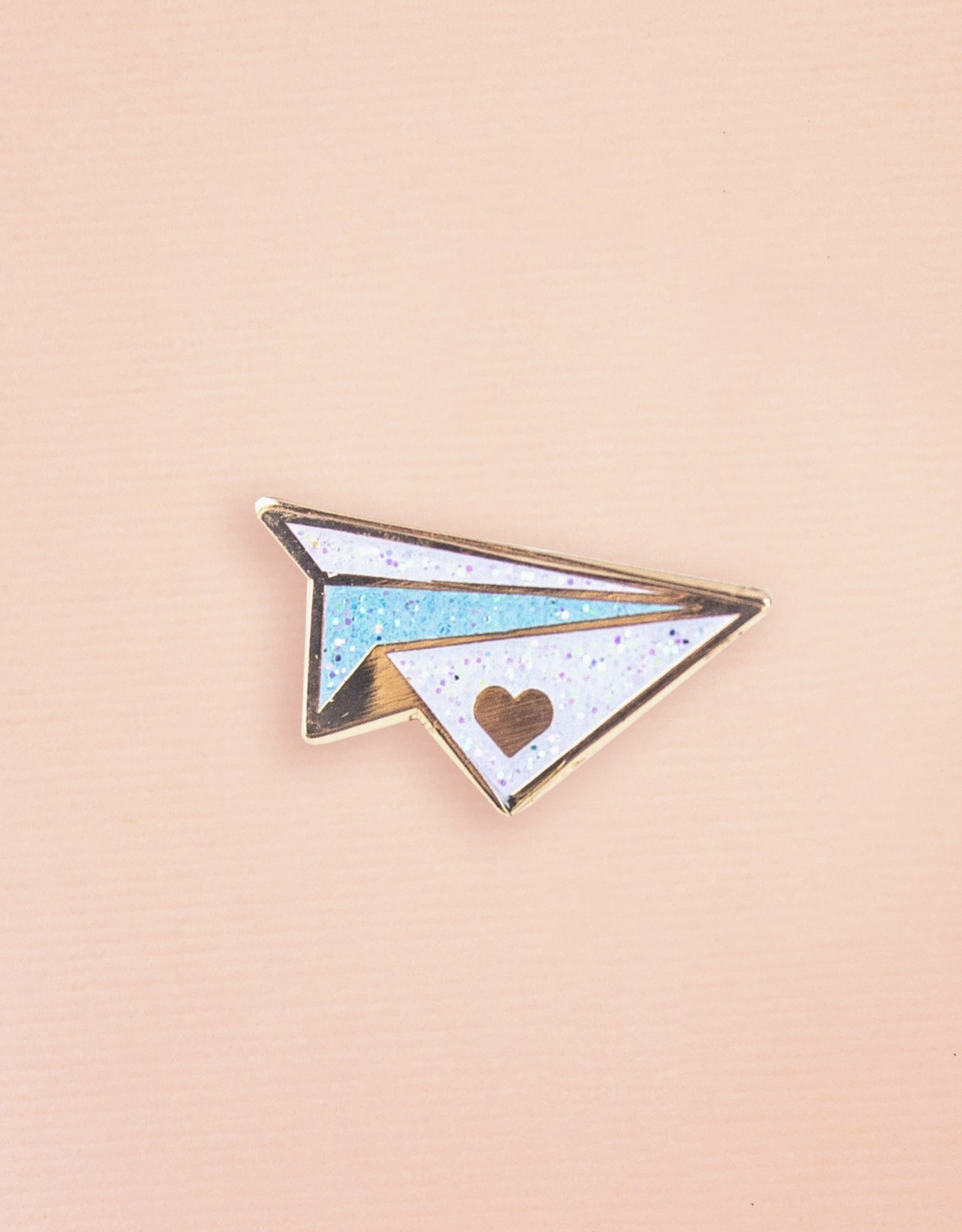 Love Letters Paper Airplane Enamel Pin