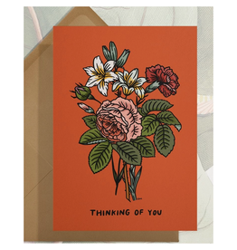 Thinking Of You Peony Bouquet Greeting Card