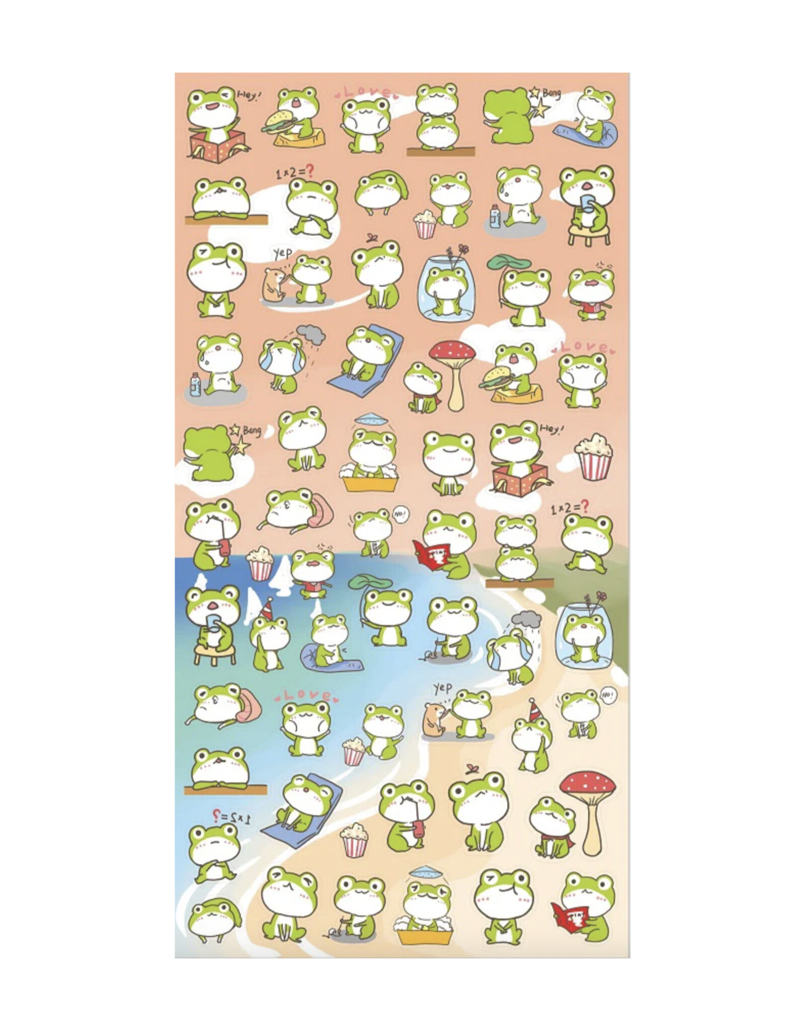 Nekoni Frog Sticker Sheet