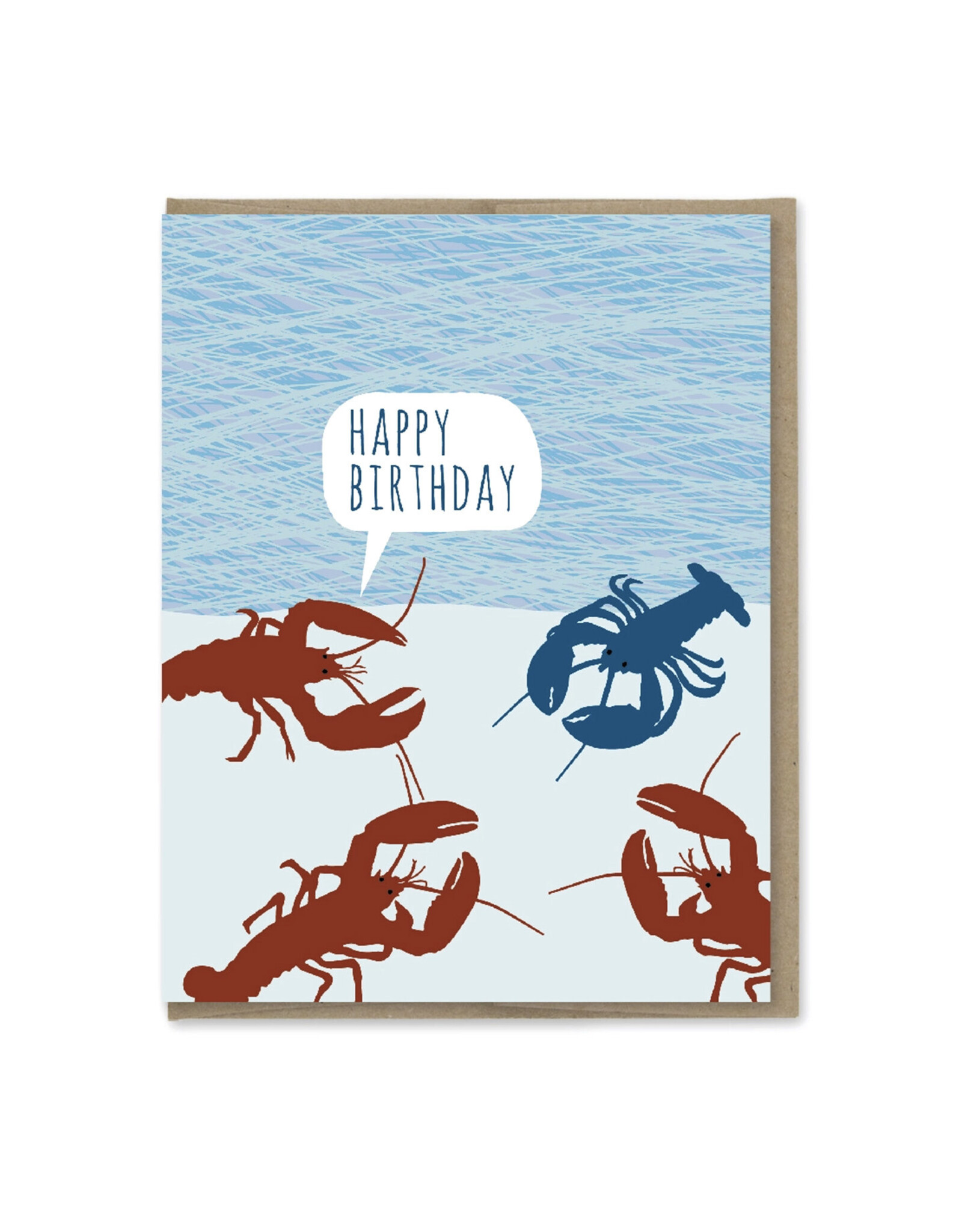 Blue Lobster Freak Birthday Card