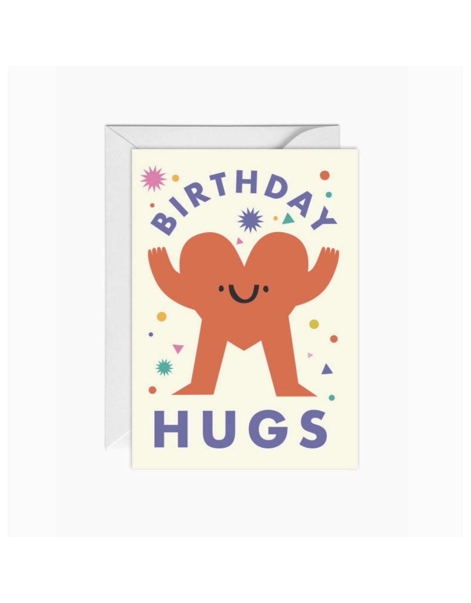 Happy Go Lucky Birthday Hugs Heart Greeting Card