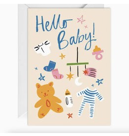 Happy Go Lucky Hello Baby! Greeting Card