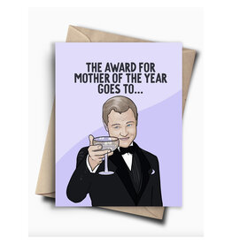 Mother of the Year Award Leo Greeting Card