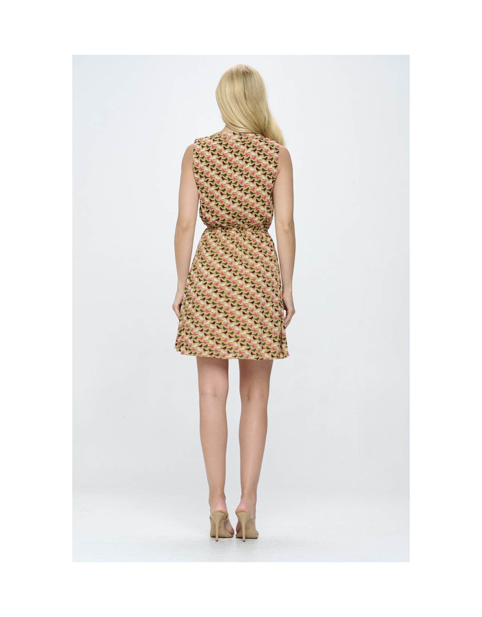 Retro Colorful Birds Dress