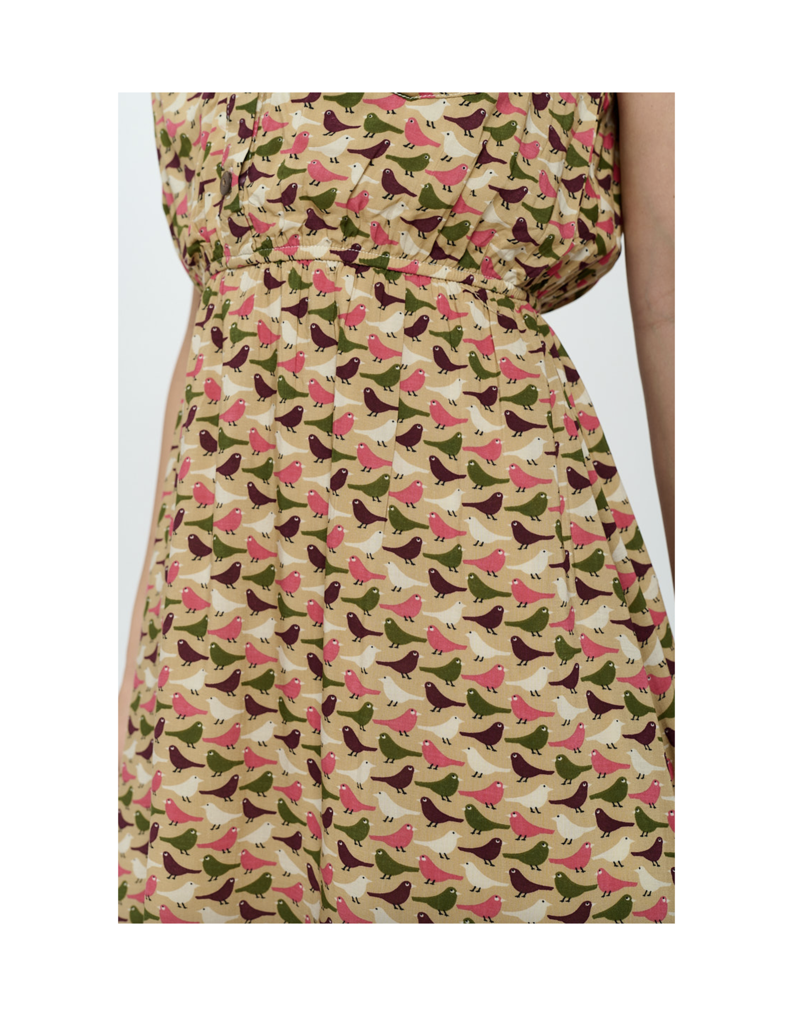 Retro Colorful Birds Dress