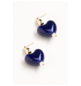 Blue Heart Lapis Earrings