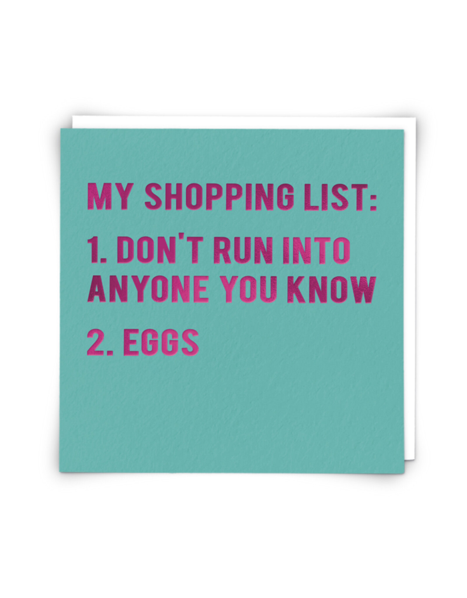 Eggs Shopping List Greeting Card