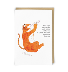 There's a Tiger in My Kitchen Greeting Card*