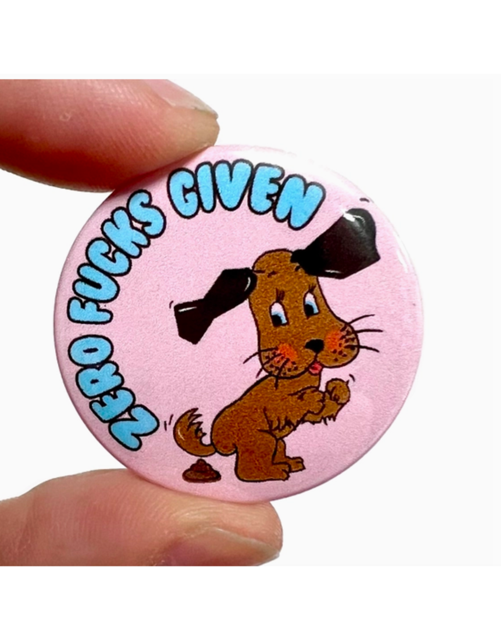 Zero Fucks Given Dog Button