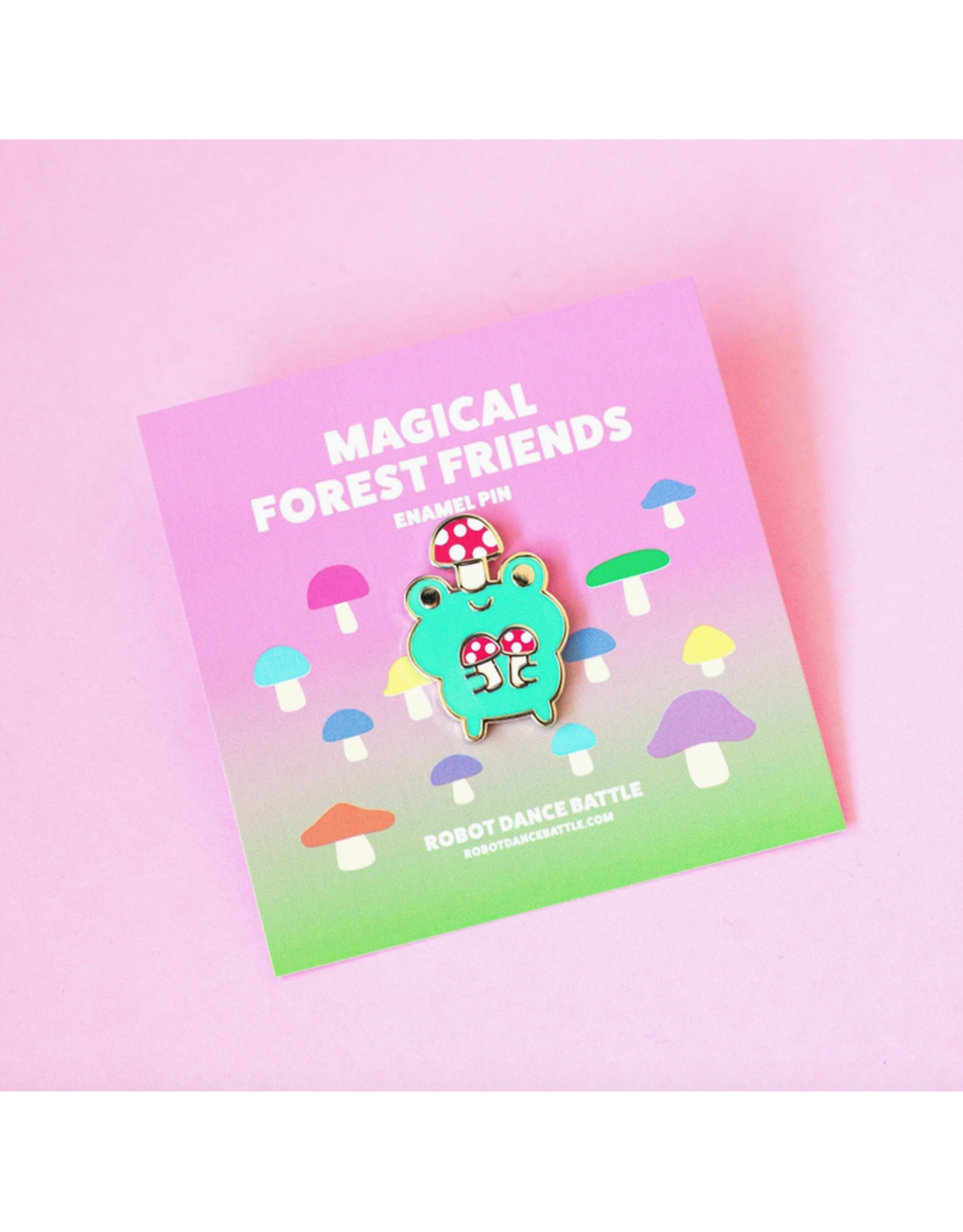Mushroom Frog Forest Friends Enamel Pin