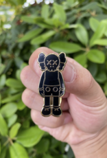 HypeBeast KAWS Black and Gold Enamel Pin
