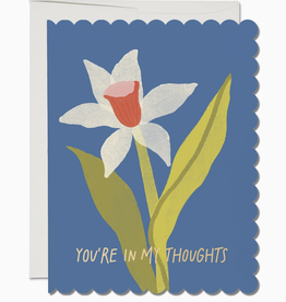 Scalloped Daffodil Sympathy Greeting Card