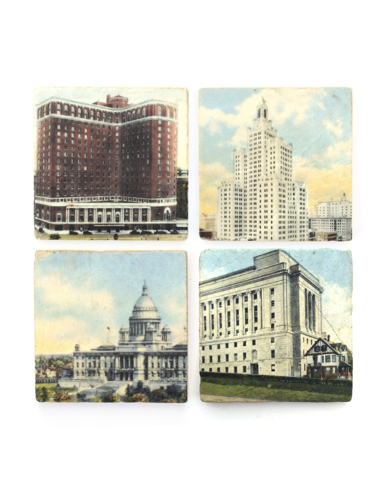 Vintage Prov Postcards Coaster Set