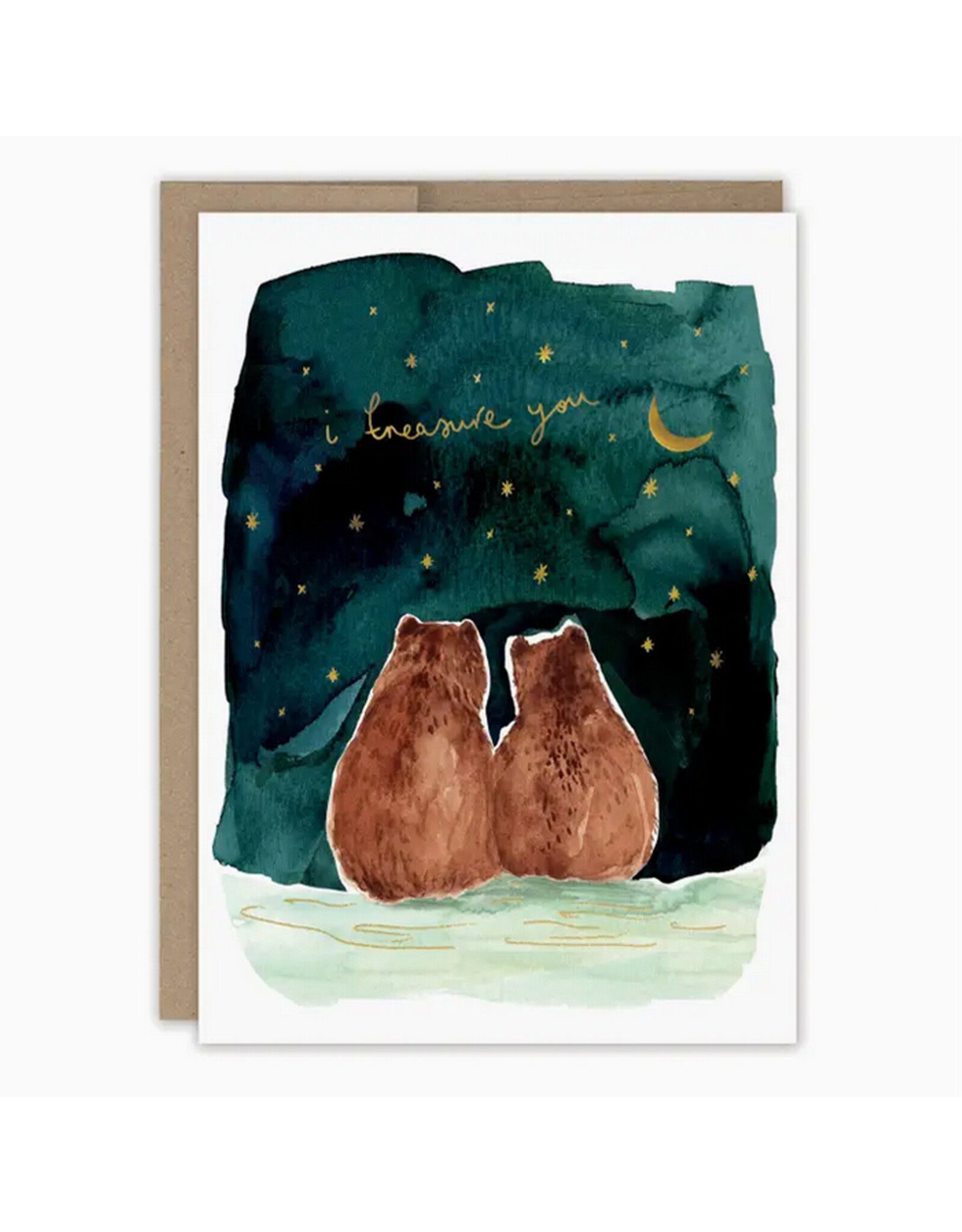 Bears I Treasure You Anniversary Greeting Card