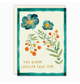 Bloom Lovelier Birthday Greeting Card Bloom Lovelier Birthday Greeting Card