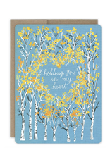 Holding You In My Heart Birch Greeting Card