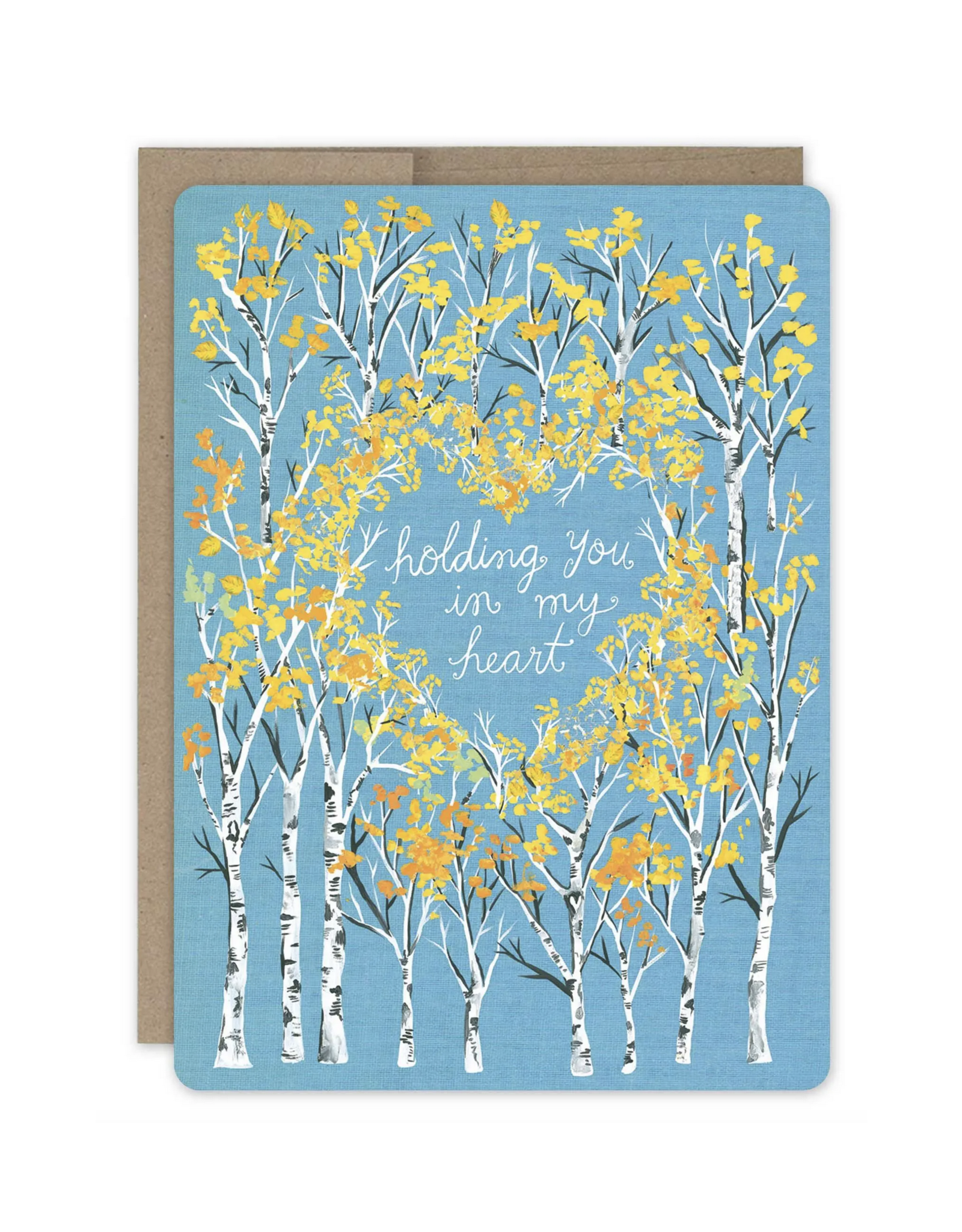 Holding You In My Heart Birch Greeting Card