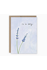 Lavender I'm So Sorry  Sympathy Greeting Card