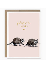 Raccoons Partners in Crime Greeting Card