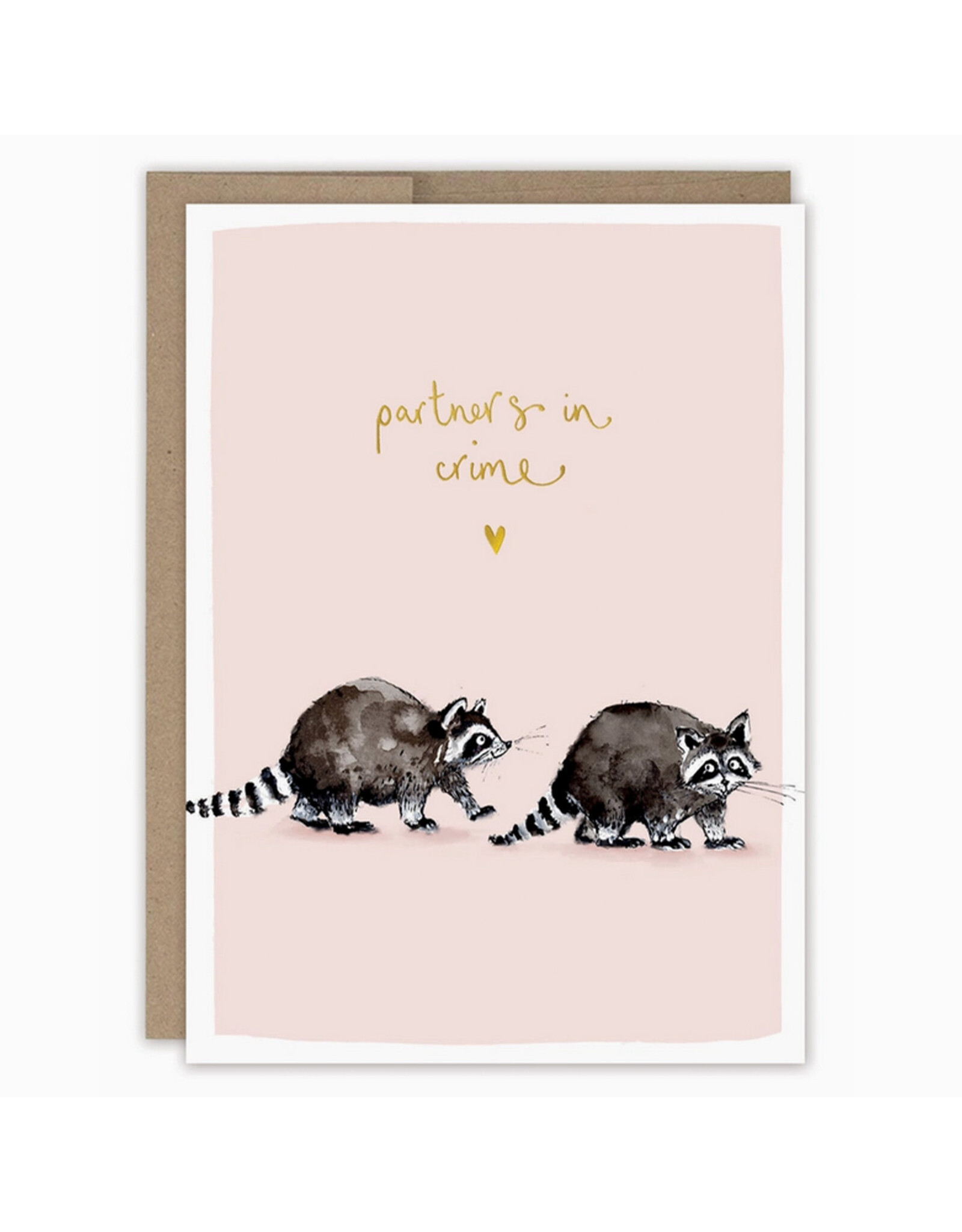 Raccoons Partners in Crime Greeting Card