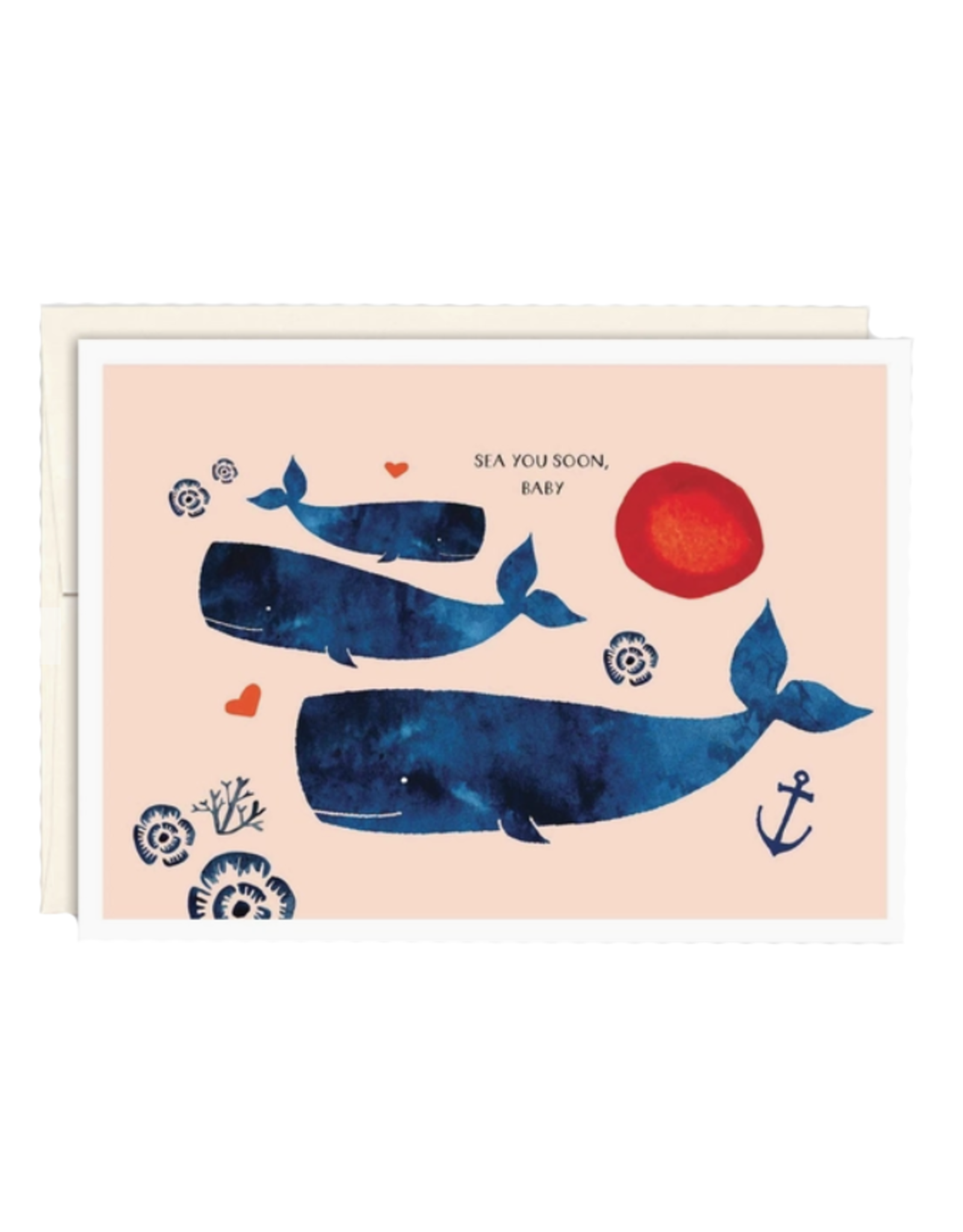 Sea You Soon Baby (Whale) Greeting Card