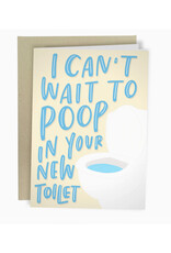 Poop in New Toilet Greeting Card