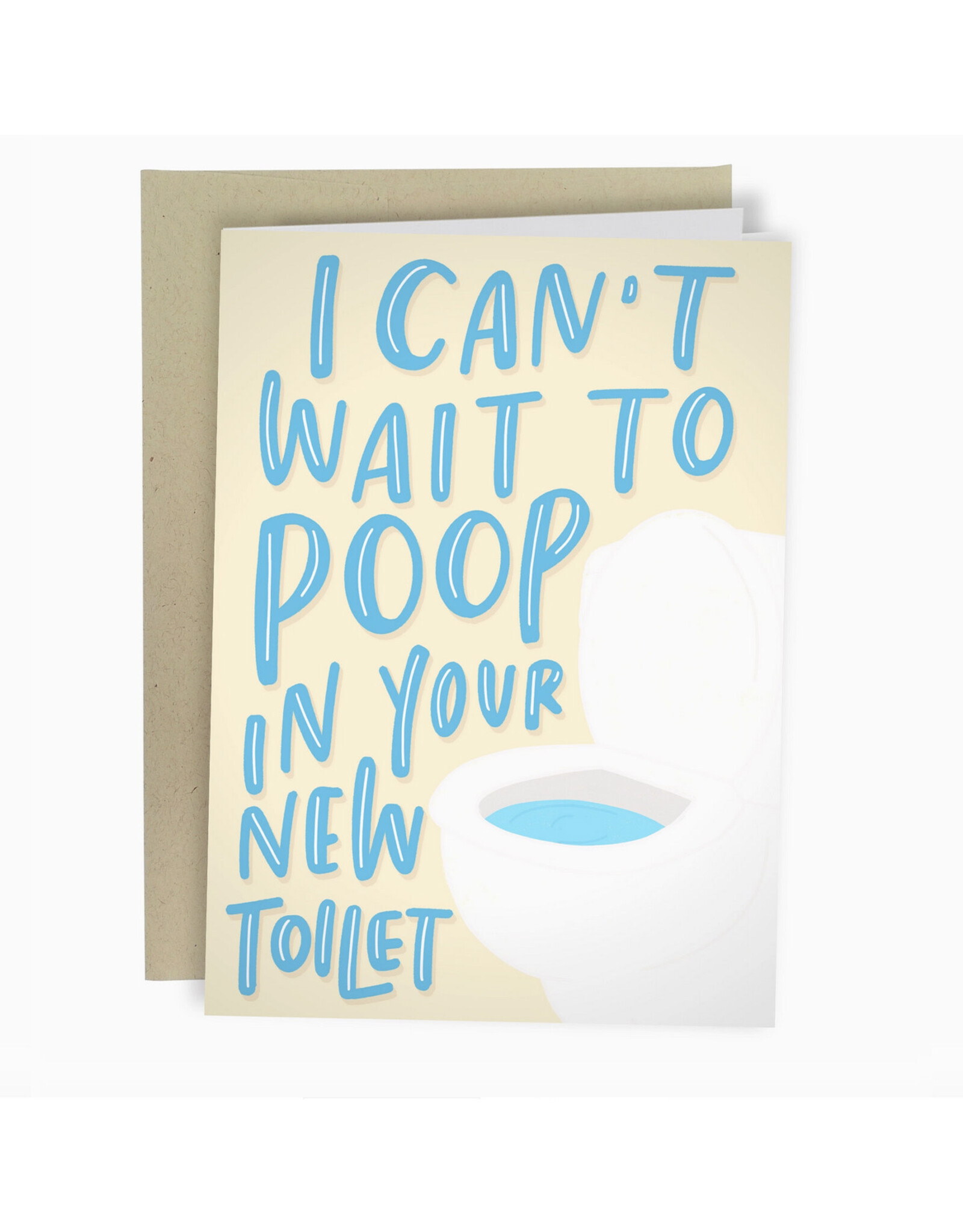 Poop in New Toilet Greeting Card