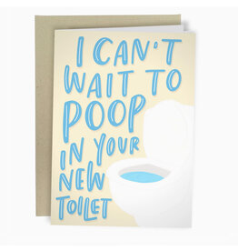 Poop in New Toilet Greeting Card