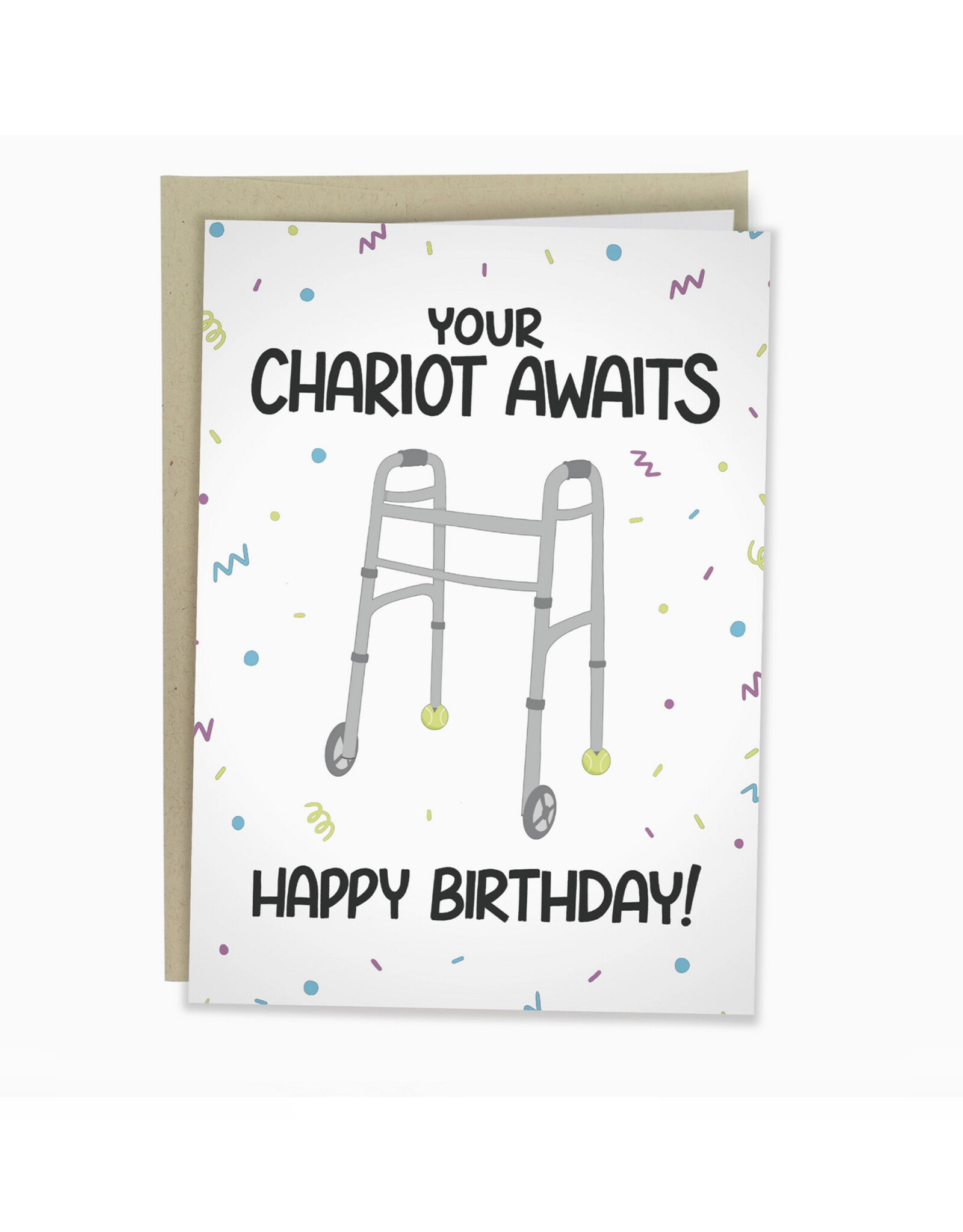 Chariot Awaits Walker Birthday Greeting Card