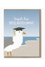 Wicked Smaht Seagull Graduation Greeting Card