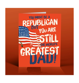 World's Greatest Dad Republican Greeting Card