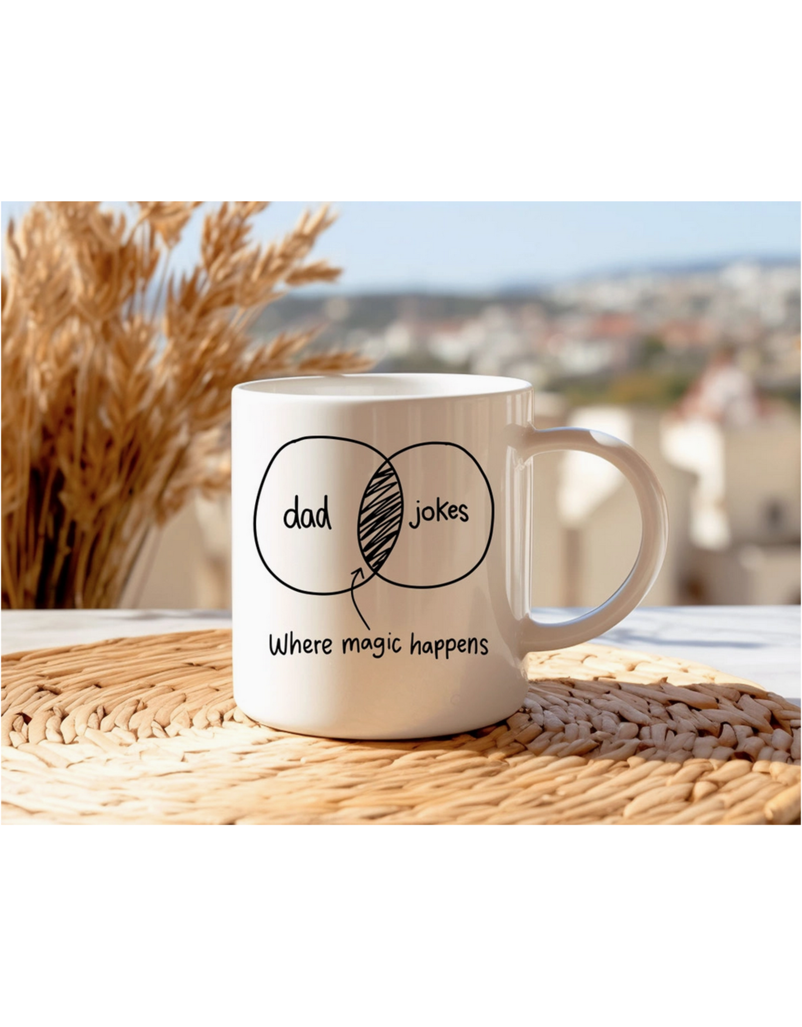 Dad Jokes Venn Diagram Mug