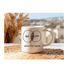 Dad Jokes Venn Diagram Mug