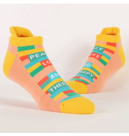 Peace, Love and Therapy Sneaker Socks