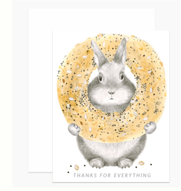 Thanks for Everything Bagel Bunny Greeting Card